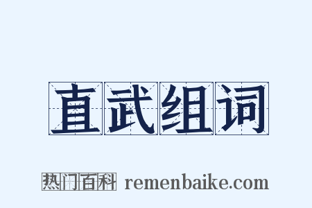 直武组词是什么意思的图片